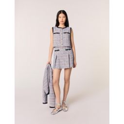 Tweed 2-in-1 mini dress