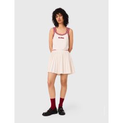 Mini pleated knitted skirt