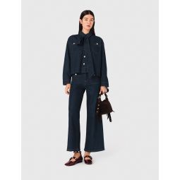 Denim jacket with bow