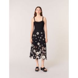 Floral crochet maxi dress