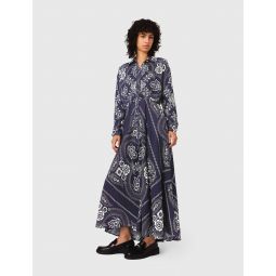 Maxi bandana print dress