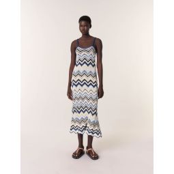 Crochet-knit maxi dress