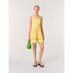 Crochet strappy mini dress