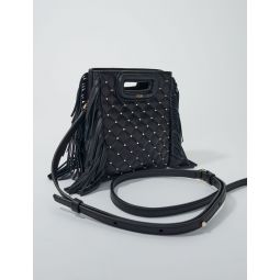 Studded M quilted leather mini bag