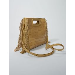 M bag in crocodile-effect leather