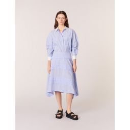 Striped cotton maxi skirt