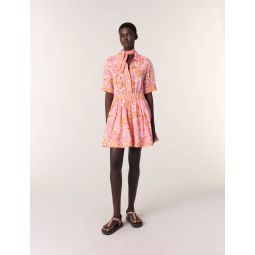 Mini flowing patterned dress