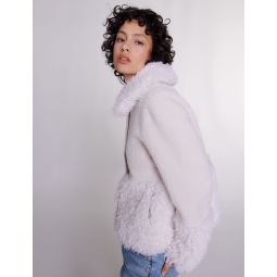 Short fake fur coat