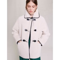 Mid-length shearling coat