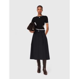 Openwork knit bodysuit