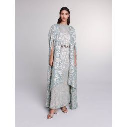 Maxi dress with cape