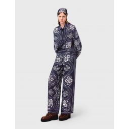 Flowing bandana print pants