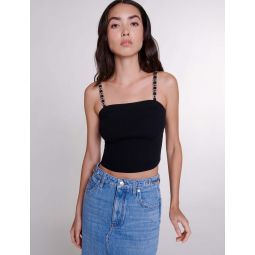 Crop top with removable straps