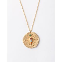 Scorpio zodiac sign necklace