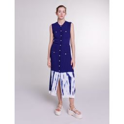 Tie-dye knit maxi dress