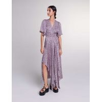 Satin-look patterned maxi dress