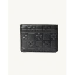 Embossed leather card holder