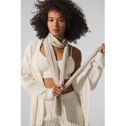 Cashmere Light Frosted Scarf - Winter Latte/Ivory