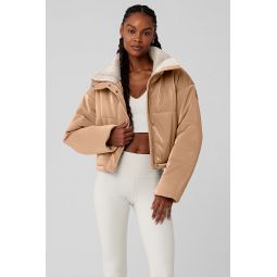 Orion Cropped Puffer - Toasted Almond
