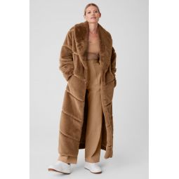 Faux Fur Cascade Jacket - Toasted Almond