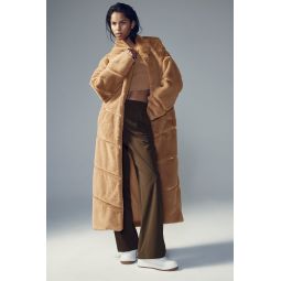 Faux Fur Cascade Jacket - Toasted Almond