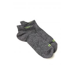 Mens Performance Tab Sock - Dark Grey Heather/Highlighter