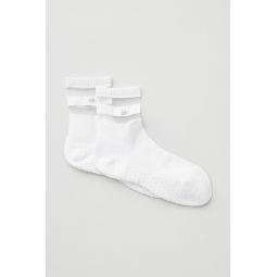 Womens Pulse Grip Sock - White