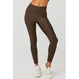 Ribbed Airlift High-Waist 7/8 Enchanted Legging - Espresso