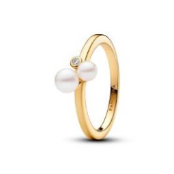 Duo Treated Freshwater Cultured Pearls Ring - Pandora Shine