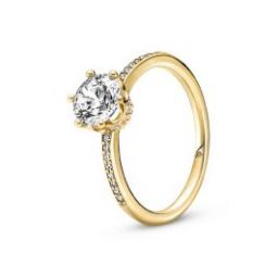 Clear Sparkling Crown Solitaire Ring - Pandora Shine