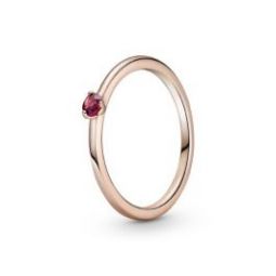 Red Solitaire Ring - Pandora Rose * RETIRED *