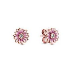 Pink Daisy Flower Stud Earrings - Pandora Rose