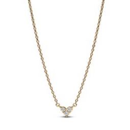 Triple Stone Heart Collier Necklace - Pandora Shine