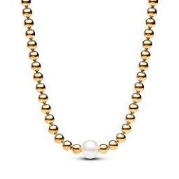 Treated Freshwater Cultured Pearl & Beads Collier Necklace - Pandora Shine