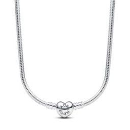 Heart Clasp Snake Chain Necklace