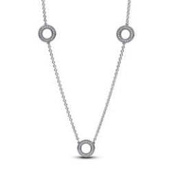 Pave Circles Chain Necklace