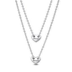Forever & Always Splittable Heart Collier Necklaces