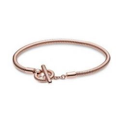 T-Bar Snake Chain Bracelet - Pandora Rose * RETIRED *