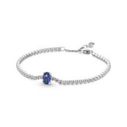 Sparkling Pave with Blue Tennis Bracelet