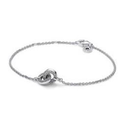 Pandora Signature Intertwined Pave Chain Bracelet