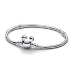 Disney, Mickey Mouse Clasp Moments Snake Chain Bracelet