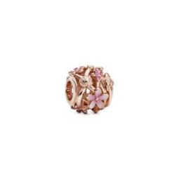 Openwork Pink Daisy Flower Charm - Pandora Rose