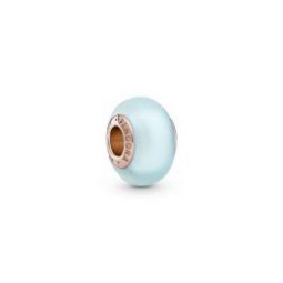 Matte Blue Murano Glass Charm - Pandora Rose