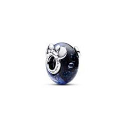 Disney, Mickey Mouse & Minnie Mouse Blue Murano Glass Charm