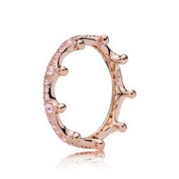Pink Enchanted Crown Ring - PANDORA ROSE * RETIRED *