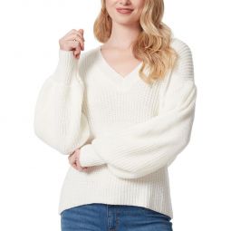 Womens Knit Long Sleeve V-Neck Sweater