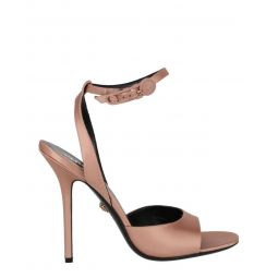 Versace Womens Safety Pin Silk Heel Sandals