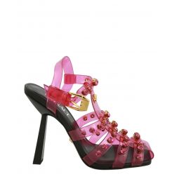 Versace Womens Meduse Cage Embellished Sandals