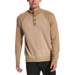 Vince Birdseye Wool & Cashmere-Blend Mock Sweater