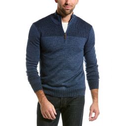 Bruno Magli Merino Wool 1/2-Zip Mock Sweater